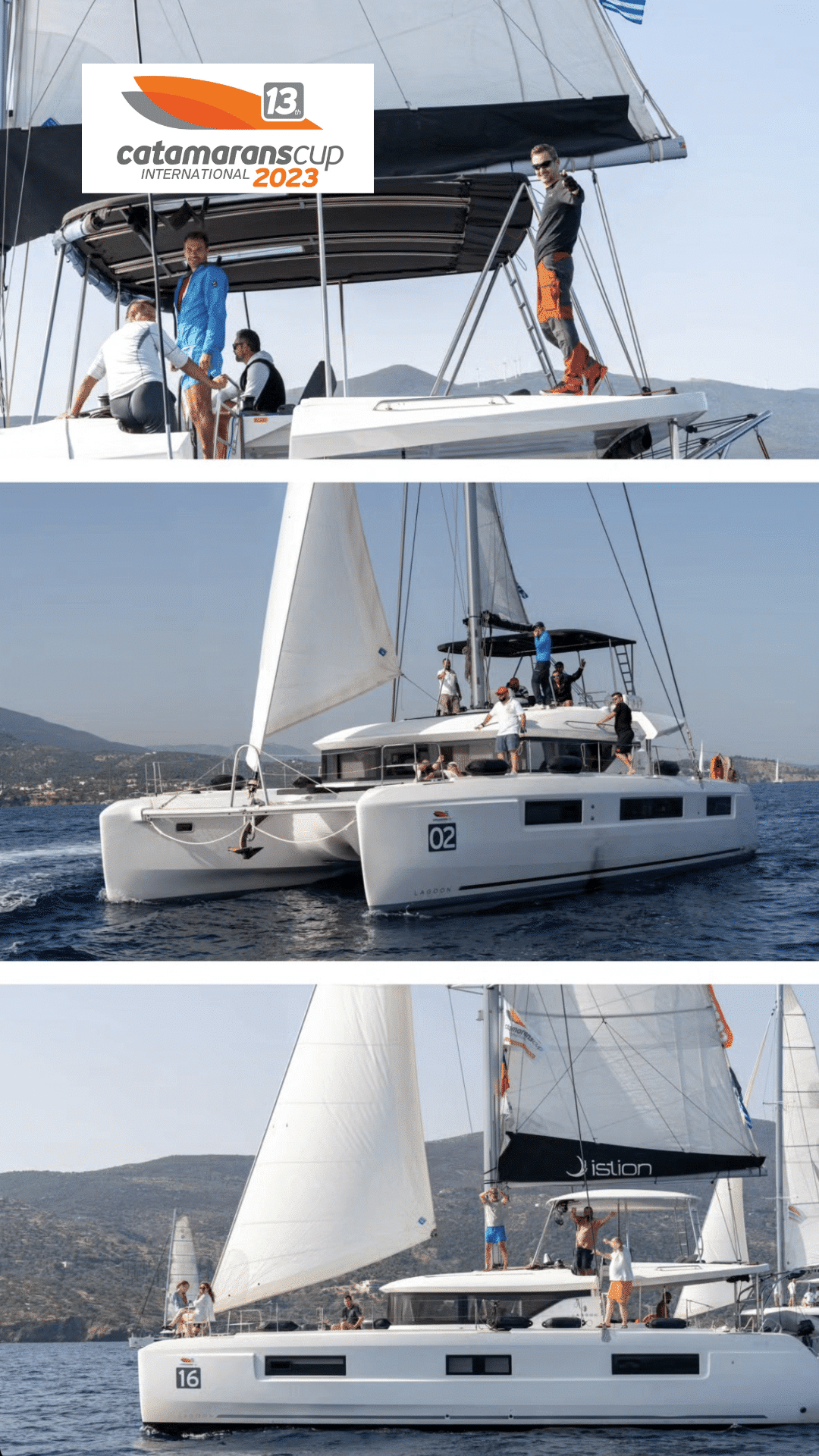 3 catamarans deelnemen Catamarans Cup via Anuras Charter Agency